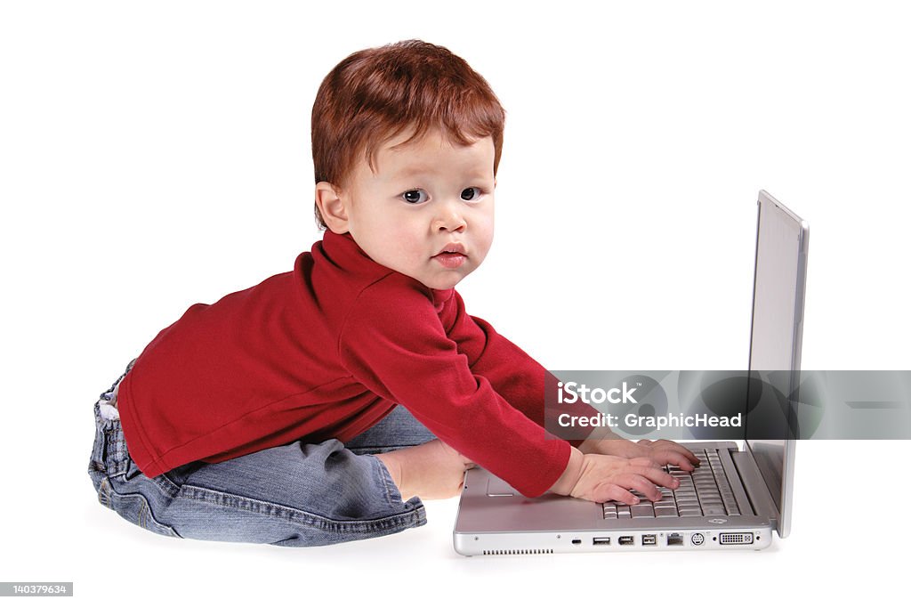 Baby computer portatile - Foto stock royalty-free di Tecnologia