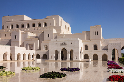Muscat, Oman - May 30, 2022: Royal Opera House Muscat building.