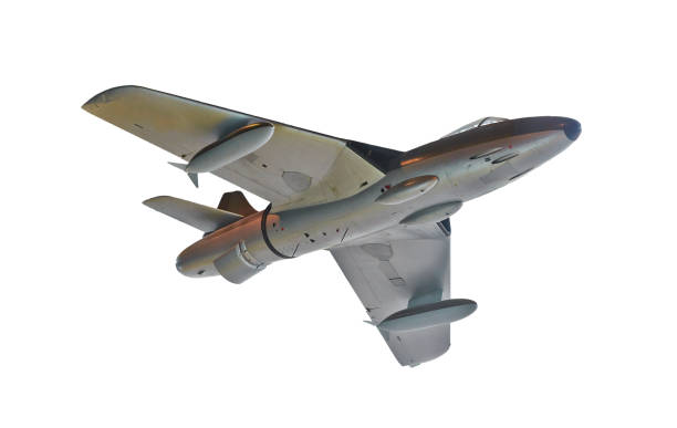 Retro fighter from Netherlands air forses, isolated on white.