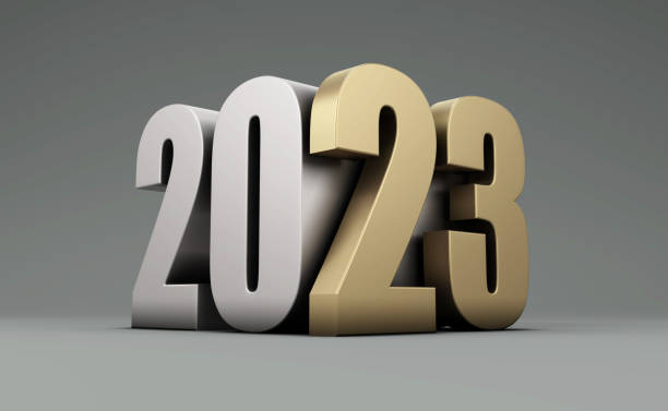 New Year 2023 Creative Design Concept - 3D Rendered Image stock photo