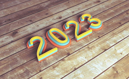 New Year 2023 Creative Design Concept - 3D Rendered Image