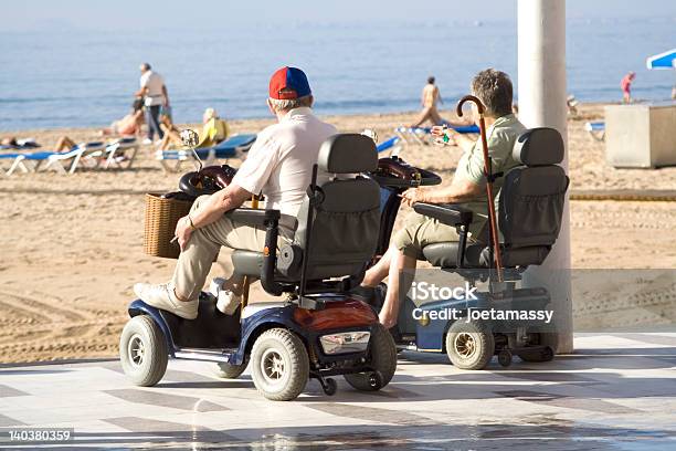 Rollstuhl Stockfoto und mehr Bilder von Benidorm - Benidorm, Strand, Alter Erwachsener