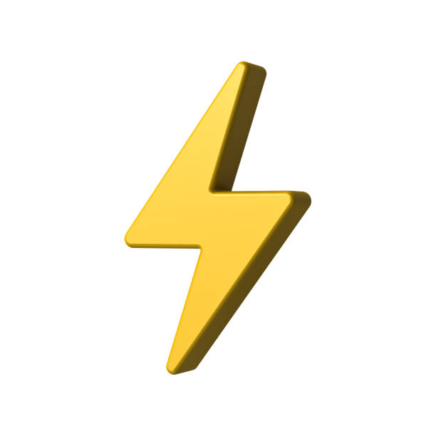 istock 3d yellow thunder or lightning icon isolated on white background minimal concept 3D rendering 1403803732