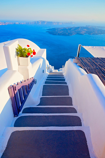 Traditional architecture on the island of Santorini, Greece