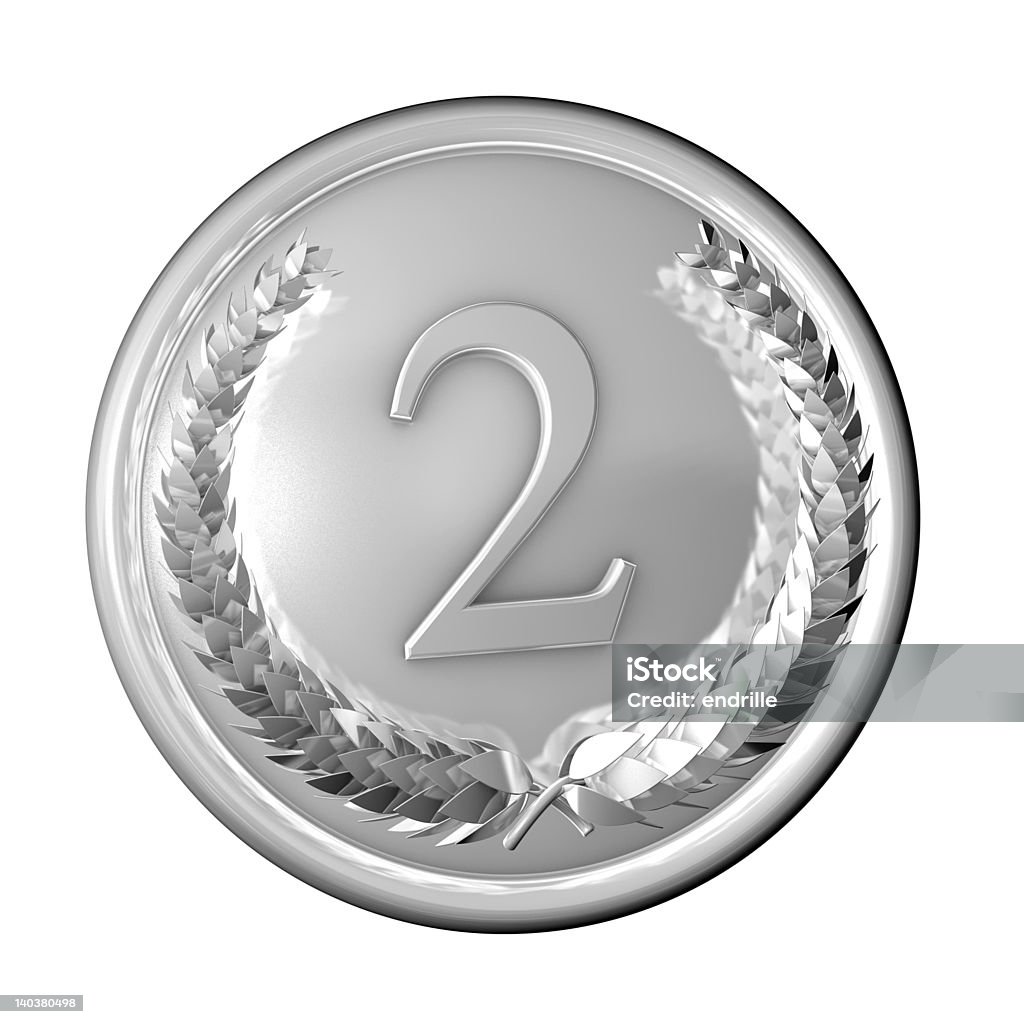 Medalha de prata - Foto de stock de Branco royalty-free