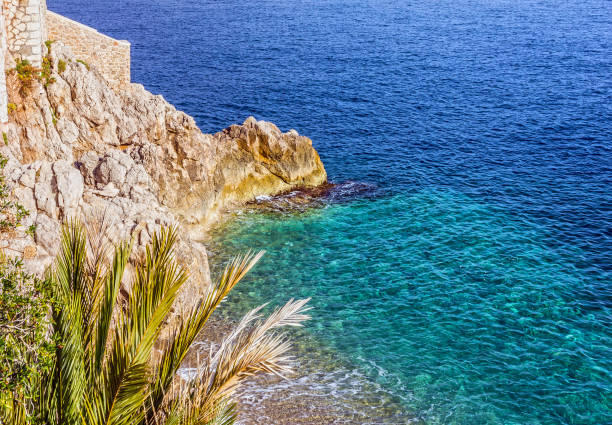 istock Sea beach, summer natural landscape, Monaco 1403807358