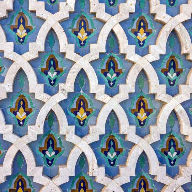 istock decoration in Casablanca, Morocco. Mosque Hassan II 1403807434