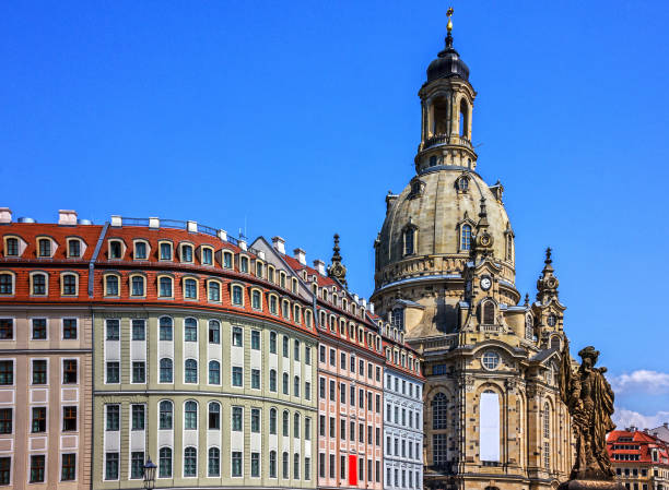 istock Dresden, Germany. Frauenkirche Cathedral church architectural view 1403807523