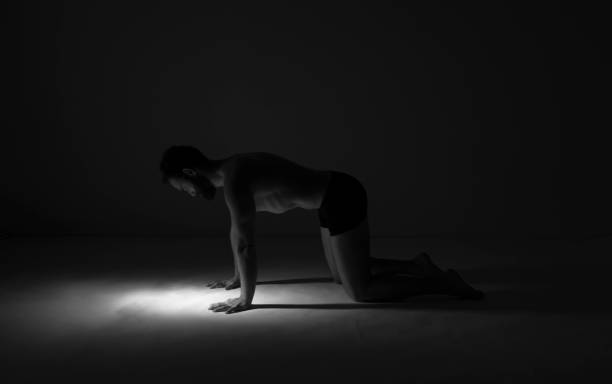 istock Young Man in Yoga Pose 1403809519