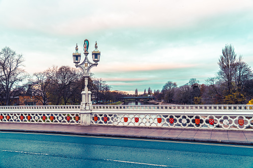 Lendal Bridge at sunset in York, United Kingdom