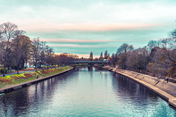 istock Lendal Bridge at sunset. The bridge is relected in the River Ouse 1403810480