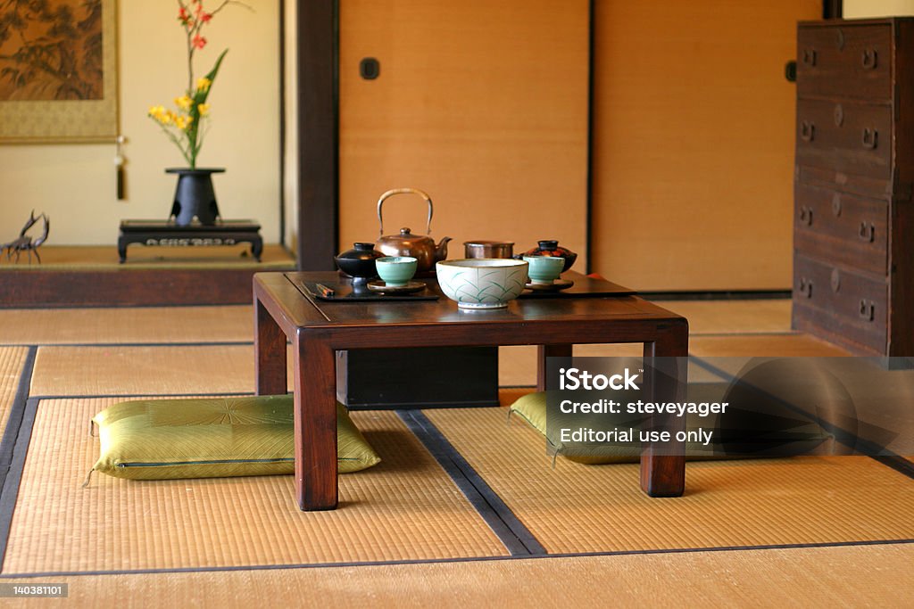 Japanese Herbaciarnia - Zbiór zdjęć royalty-free (Zabuton)