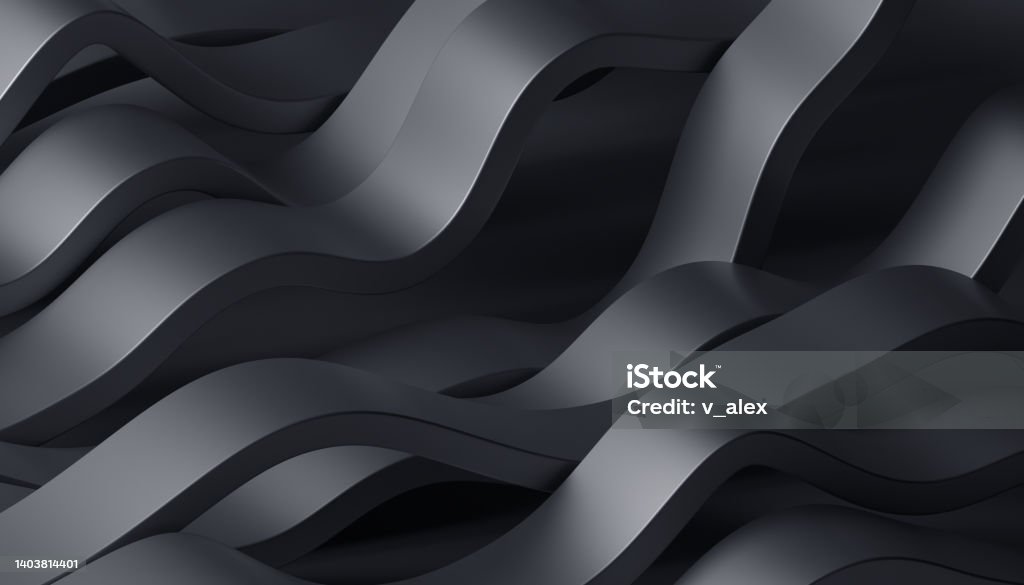 Background For Rendered Abstract 3d Render Stock Photo - Download Image Now - Design, Black ...