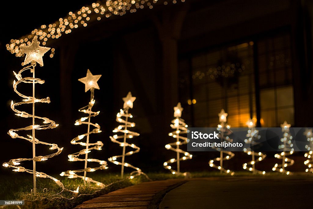 Деревья света - Стоковые фото Рождество роялти-фри