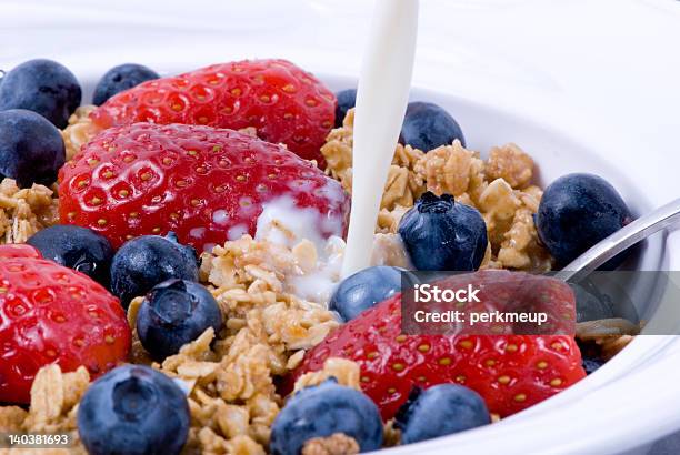 Breakfast Cereal 2 Stock Photo - Download Image Now - Almond, Blueberry, Bran