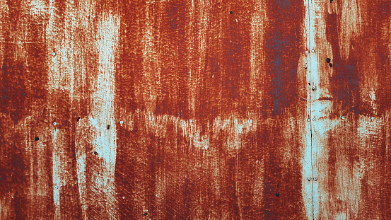 The picture of the iron sheet is completely rusted. Used for making background images.