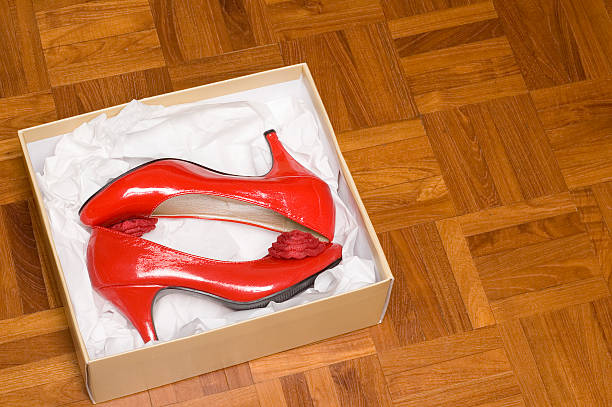 shoe box stock photo