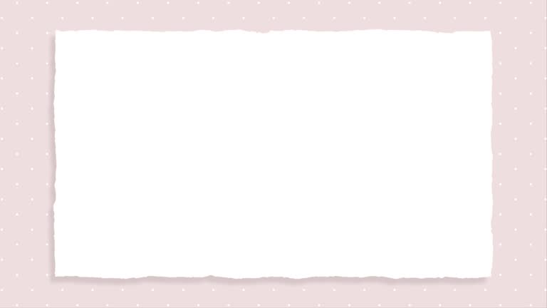 This is an animated background frame animation with moving paper on a simple pastel dotted background.