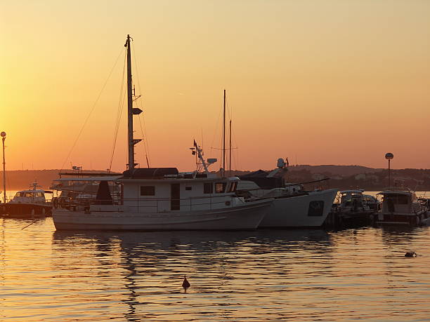 Harbor Sunset stock photo