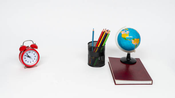 istock Educational school supplies on a white background. 1403823049