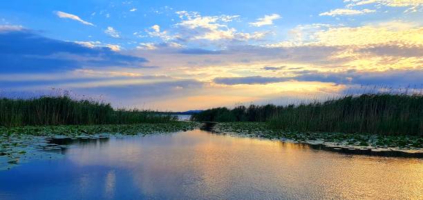 istock Danube Delta - Sfantul Gheorghe, Romania, sunset 1403823087