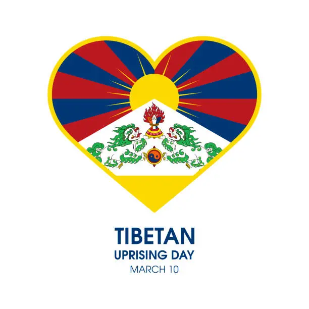 Vector illustration of Tibetan Uprising Day vector