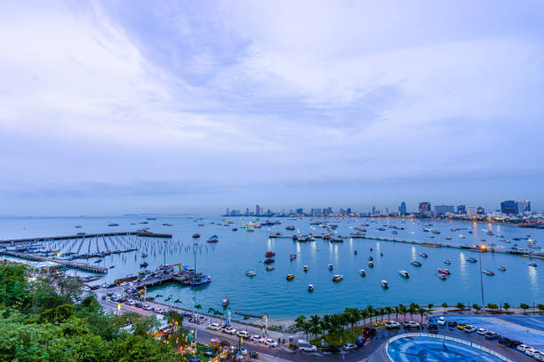 istock Beautiful cityscape scenic at Pattaya bay 1403824537