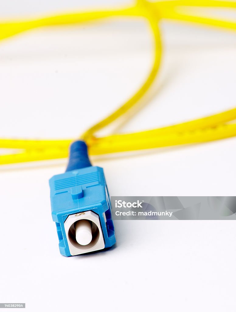 SC conector da fibra óptica - Royalty-free Fibra Ótica Foto de stock