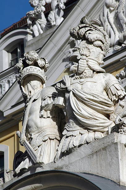 Statue of Knight In Dresden, Germany stock photo