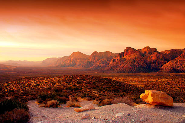 red rock canyon, nevada - valley red usa scenics foto e immagini stock