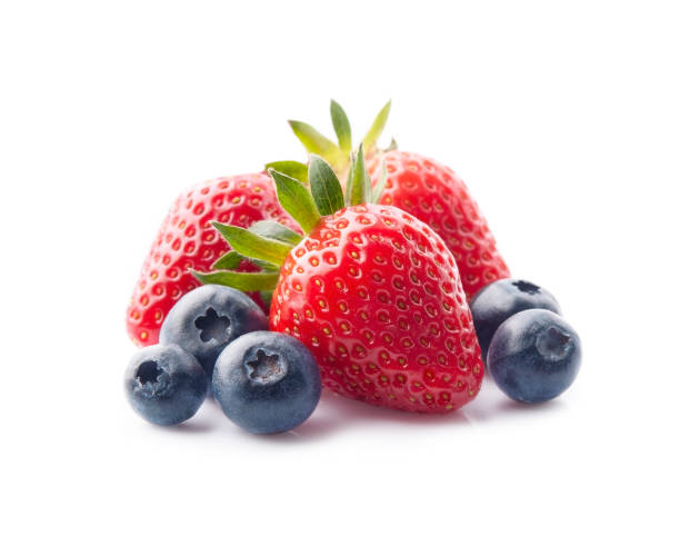 istock Ripe strawberry with blueberries 1403834308