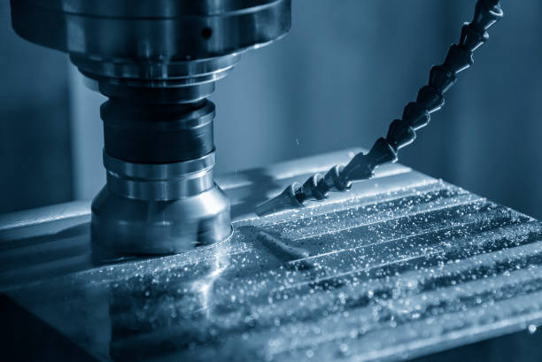 istock The CNC milling machine rough cutting the injection mold parts by indexable tools. 1403837336