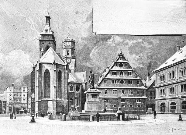 istock Stuttgart Stiftskirche and the Schiller memorial 1403839242