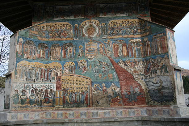 istock Voronet Monastery - Doomsday painting 140384075