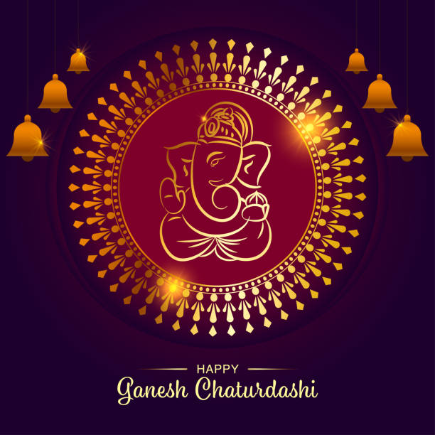 happy ganesh chaturthi festival projekt ilustracji wektorowej - happy stock illustrations