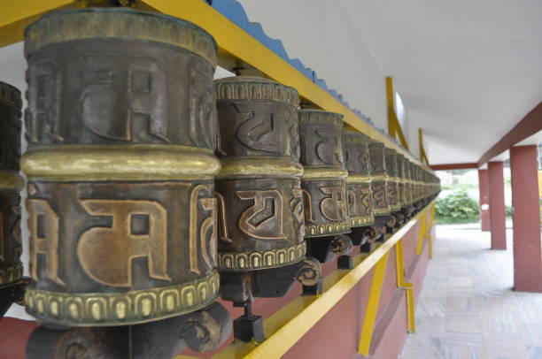 istock Prayer bells of Buddha monastery 1403845859