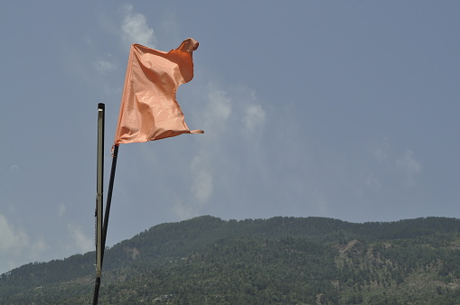 Hindus generally use such orange flag