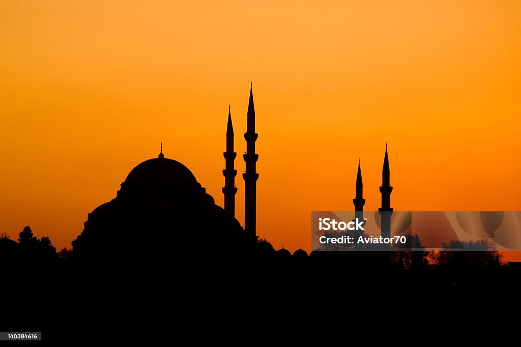 Oriental pôr do sol de Istambul, Turquia - Royalty-free Anoitecer Foto de stock