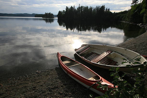 istock Boats and Lake 140384801