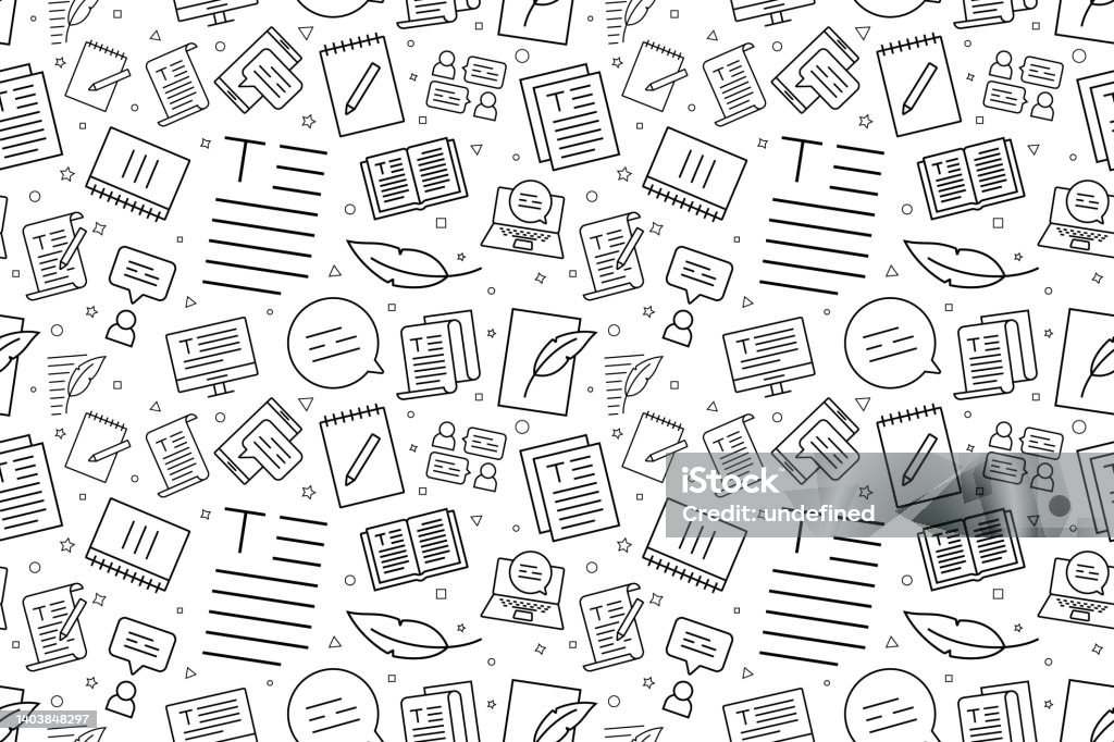 Description Text Pattern Vector Text Pattern Text Seamless Background Stock Illustration ...