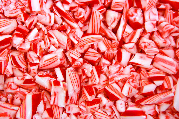 Pieces Of Pepperment Stock Photo - Download Image Now - Candy Cane, Peppermint, Crushed - iStock