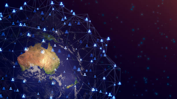 istock Connecting people network and global earth connection. Social media and Network community concept. Global business, internet technology, IoT. 3D Rendering.Elements of this image furnished by NASA. 1403852823