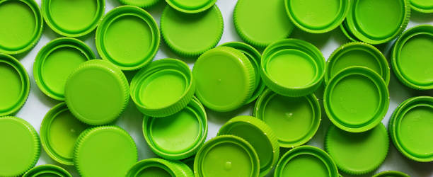 istock Plastic cap isolated on white background. Recycle material concept. 1403854984