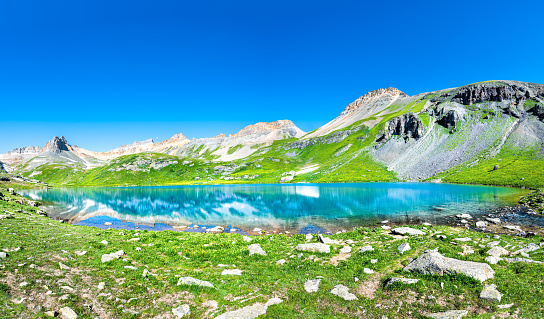 Mount Shuksan reflection in an alpine lake