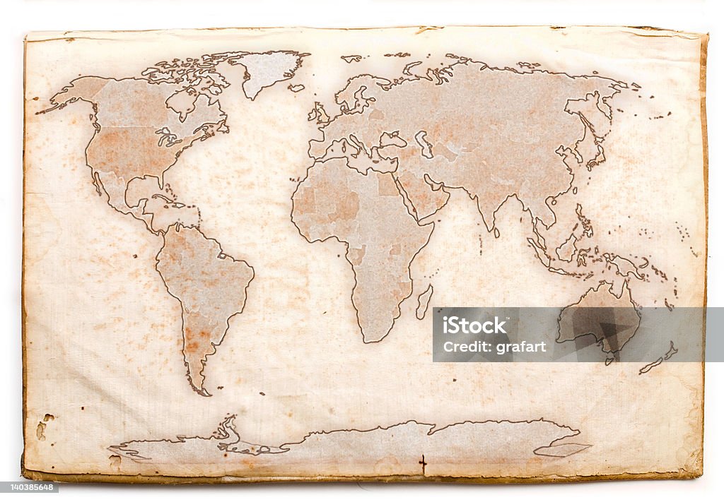 Mapa do Mundo - Royalty-free Amarelo Foto de stock