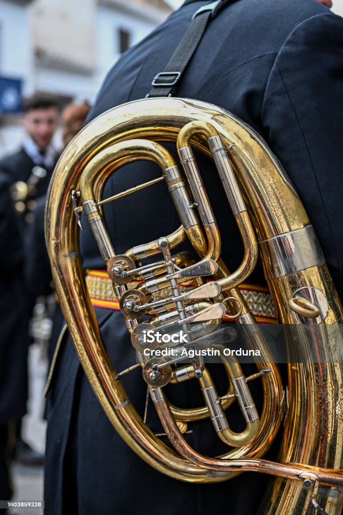 The tuba - The bass is the largest of the brass instruments The tuba - The bass is the largest of the brass instruments. Tenor Stock Photo