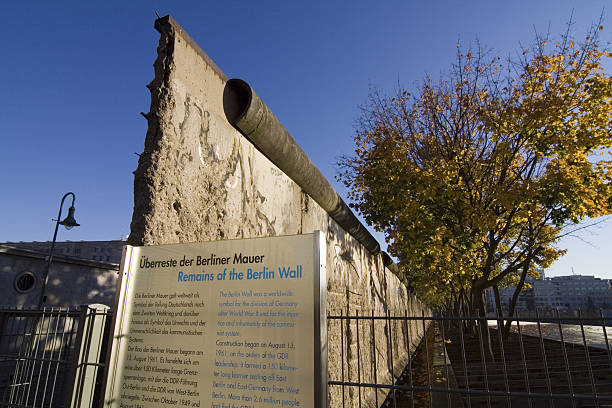 rimane del muro di berlino - berlin wall foto e immagini stock