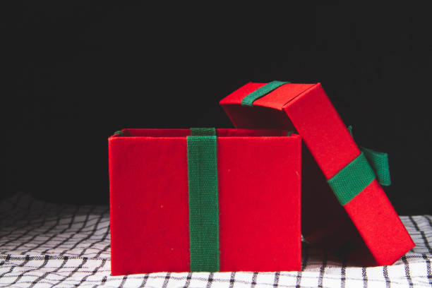 istock Box with a New Year's gift. Christmas pictures. Open box with a gift. 1403861939