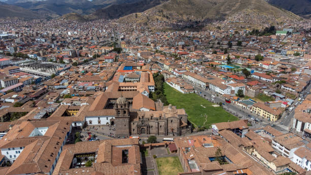 istock Aerial view of the Coricancha temple in Cusco. 1403862185