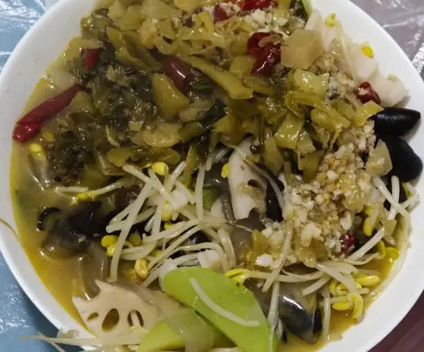 Photo of Sichuan boiled fish with pickled cabbage and chili